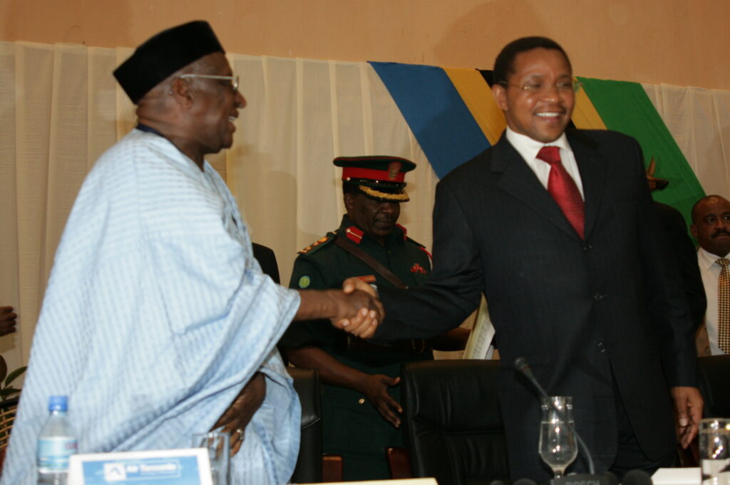 dr. bamanga tukur and president kikwete at the awbc and tif in arusha tz 2007