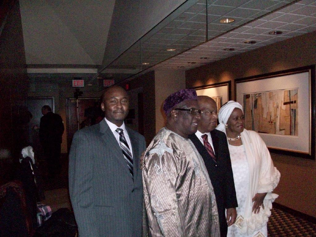 dr.tukur with the late john lewis us congressman in company of dr. eieka bennett at the smithsonian institution in washington dc usa