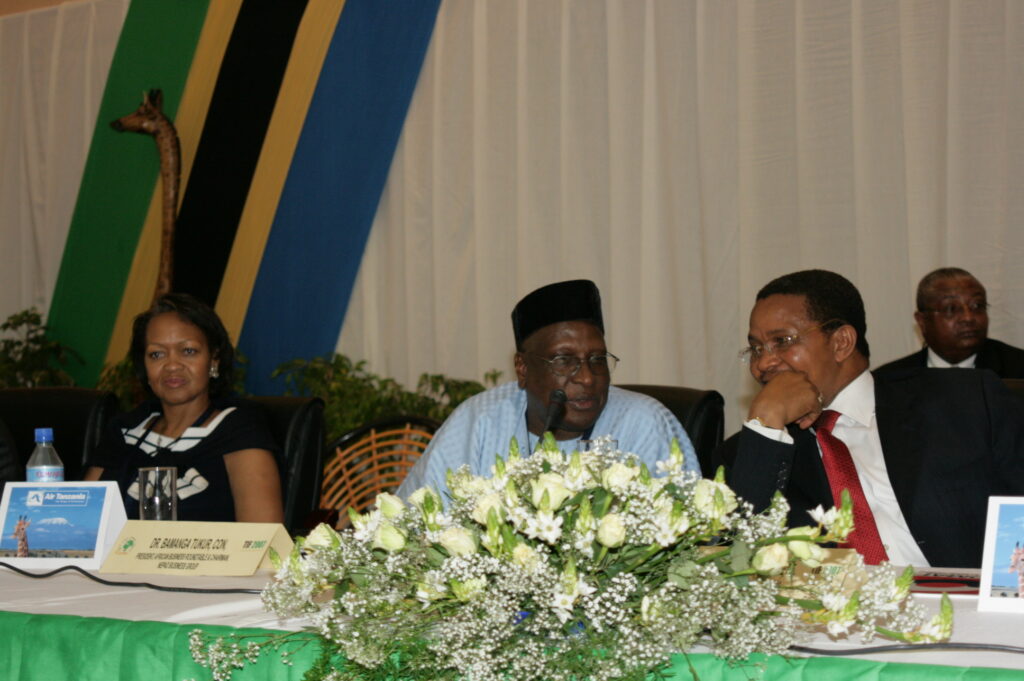 florizelle lizer ustra dr. bamanga tukur and h.e. jakaya kikwete former president of tanzania awbcntif 2007